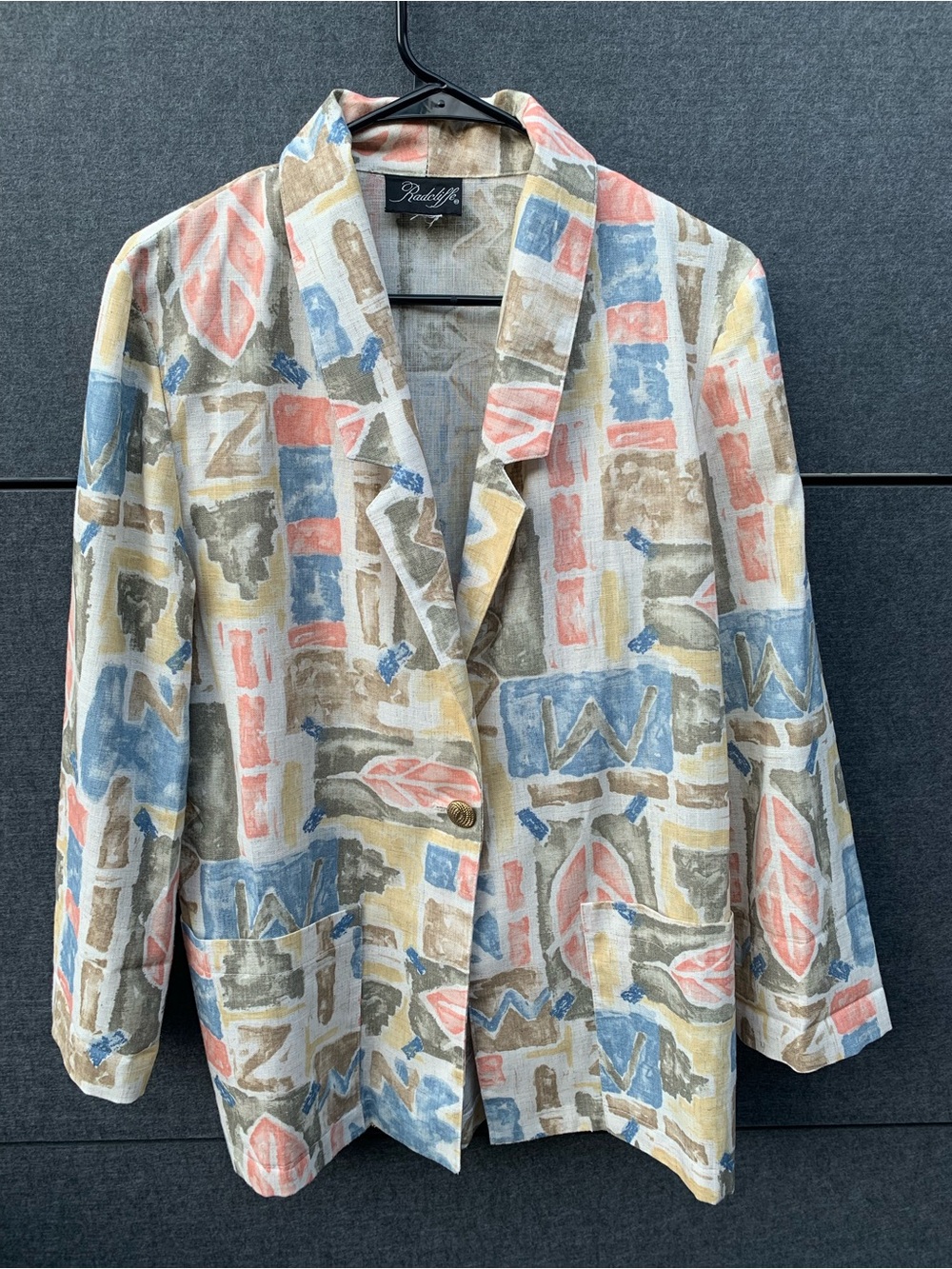 Casual Women's Button-Down Shirt Jacket in Multicolor Leaf Print